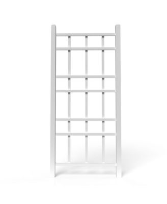Dura-Trel Cottage 28 x 66 Inch PVC Vinyl Outdoor Garden Patio Trellis, White