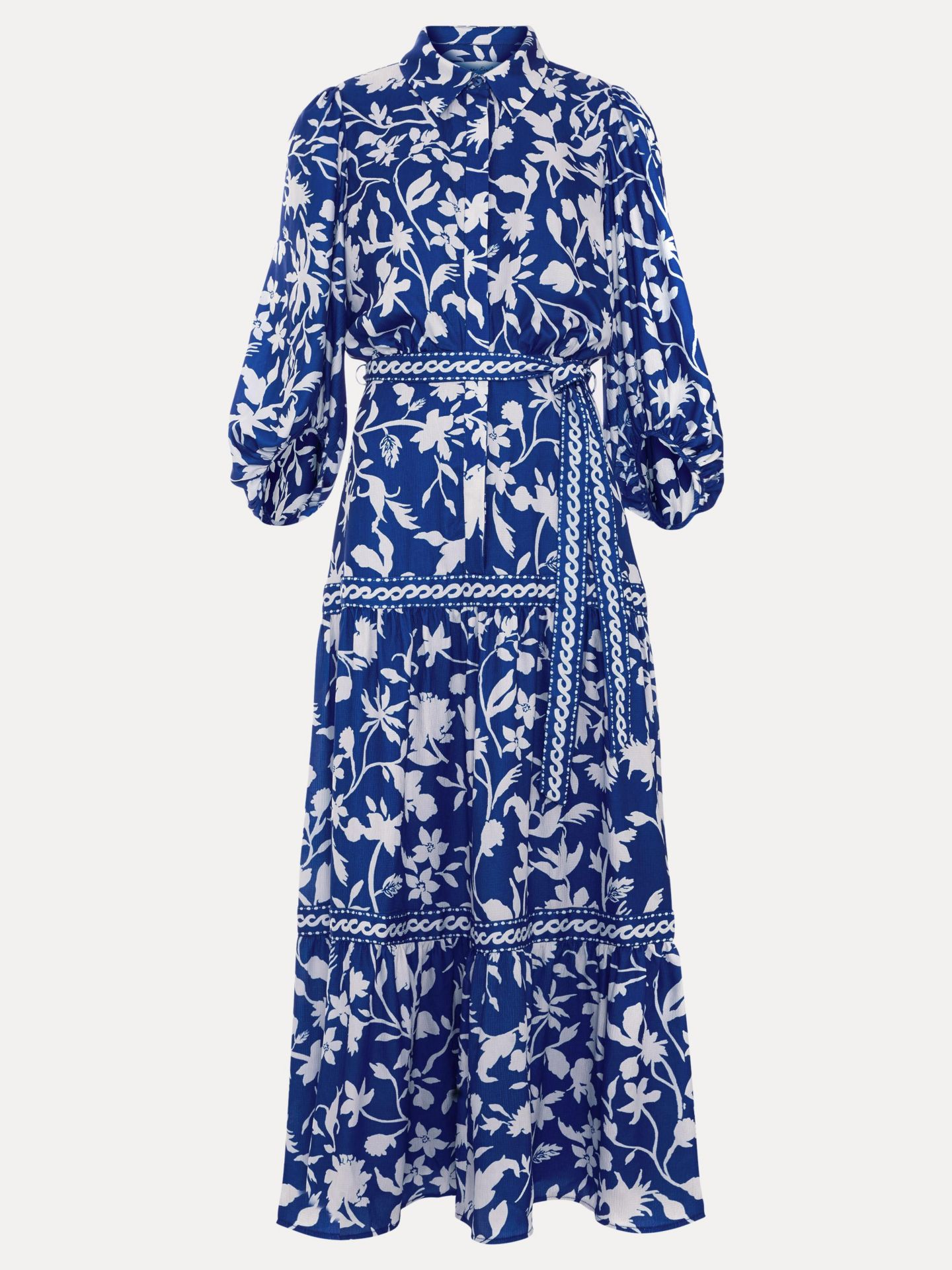 Женское платье Phase Eight Floral Print Shirt Dress, цвет: Синий — фото 7