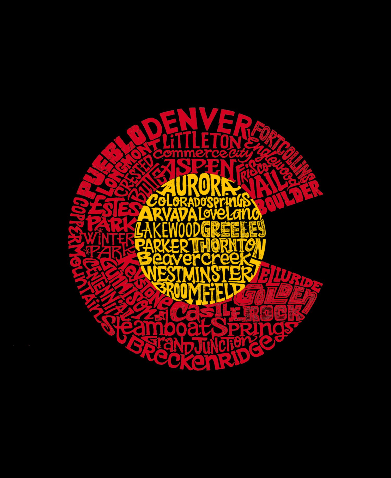 Men's Colorado Word Art Mountain Badge Tank Top