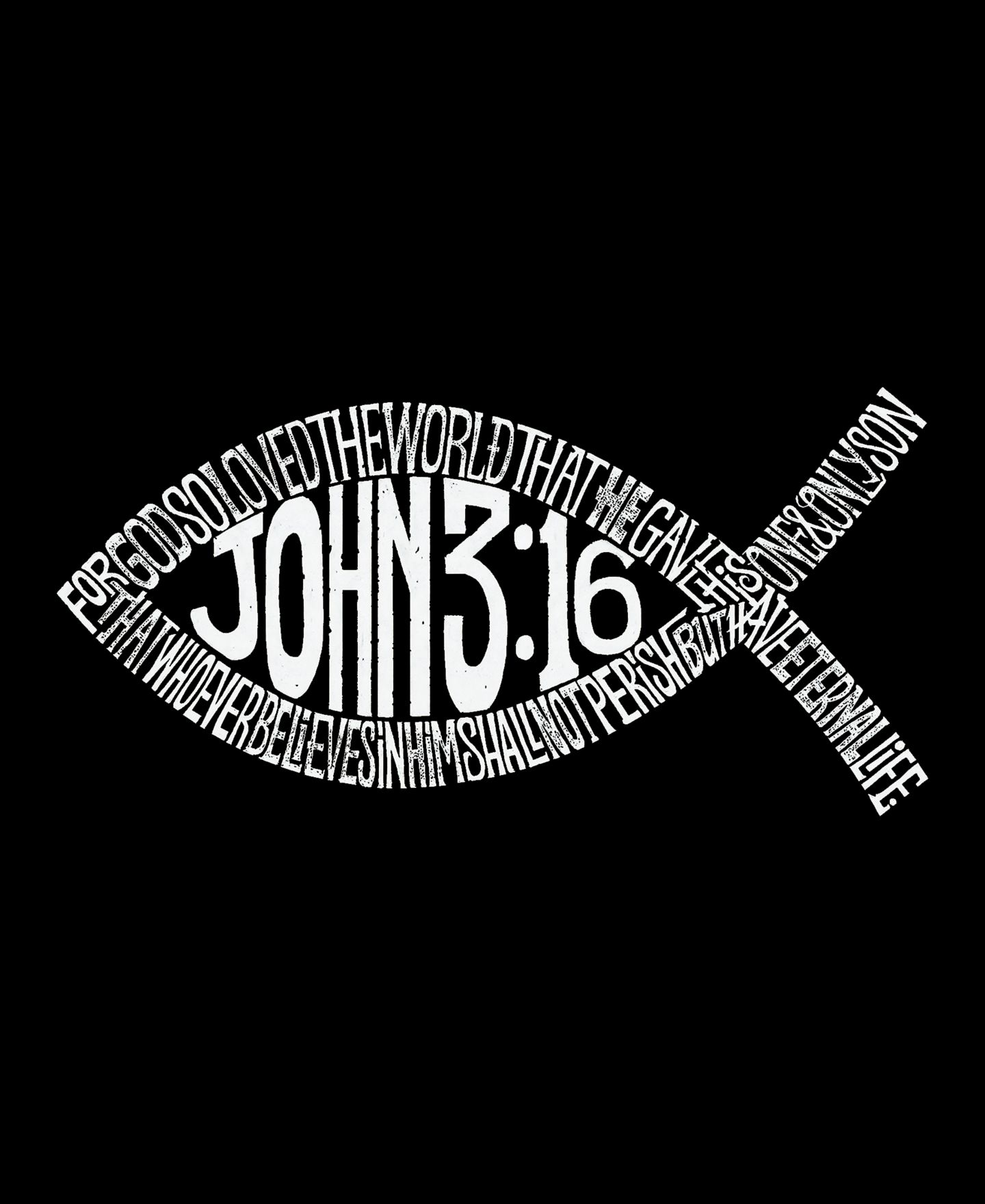 Мужской топ LA Pop Art John 3:16 Cross Design, цвет: Чёрный — фото 4