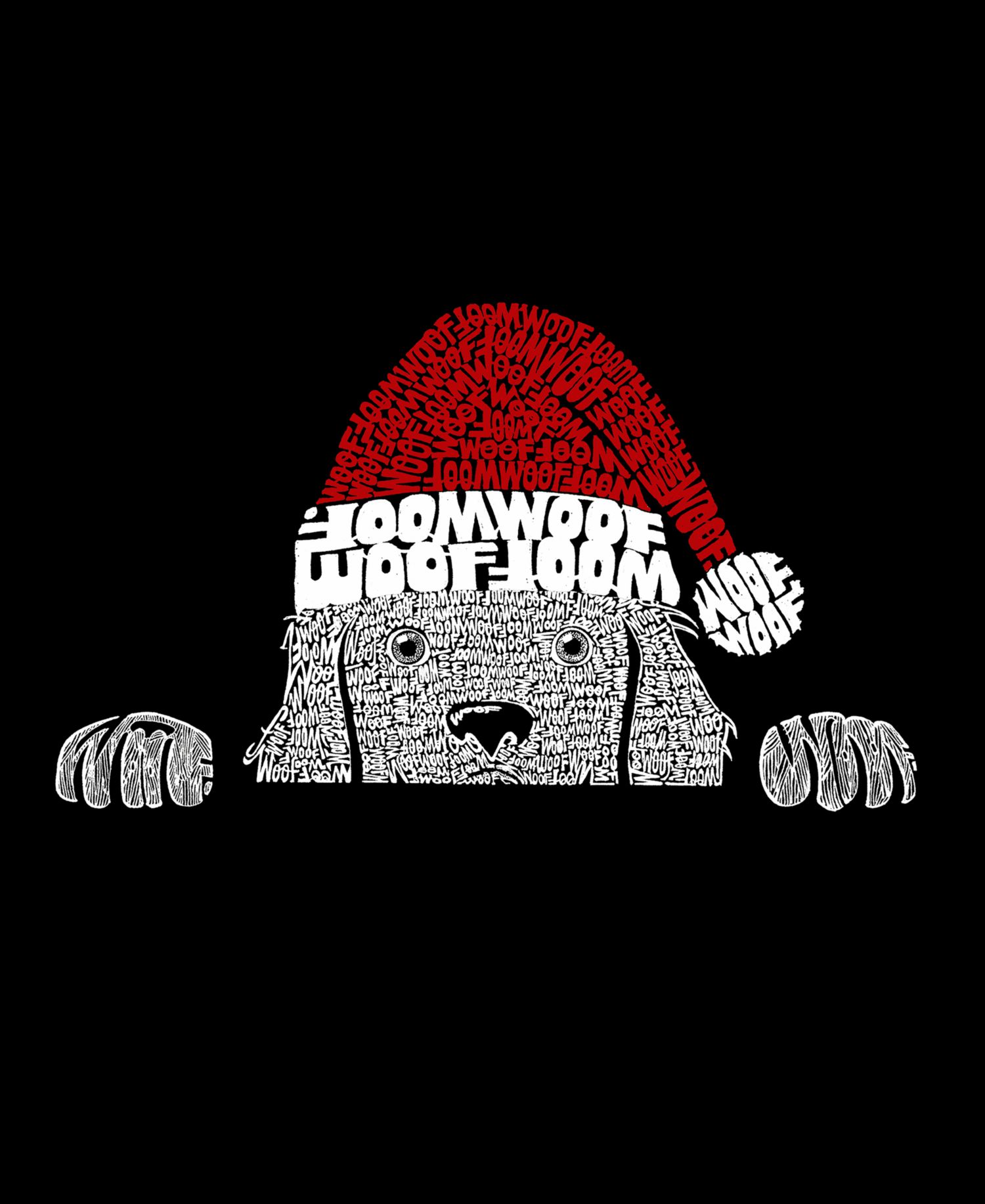 Men's Santa Dog Word Art Tank Top