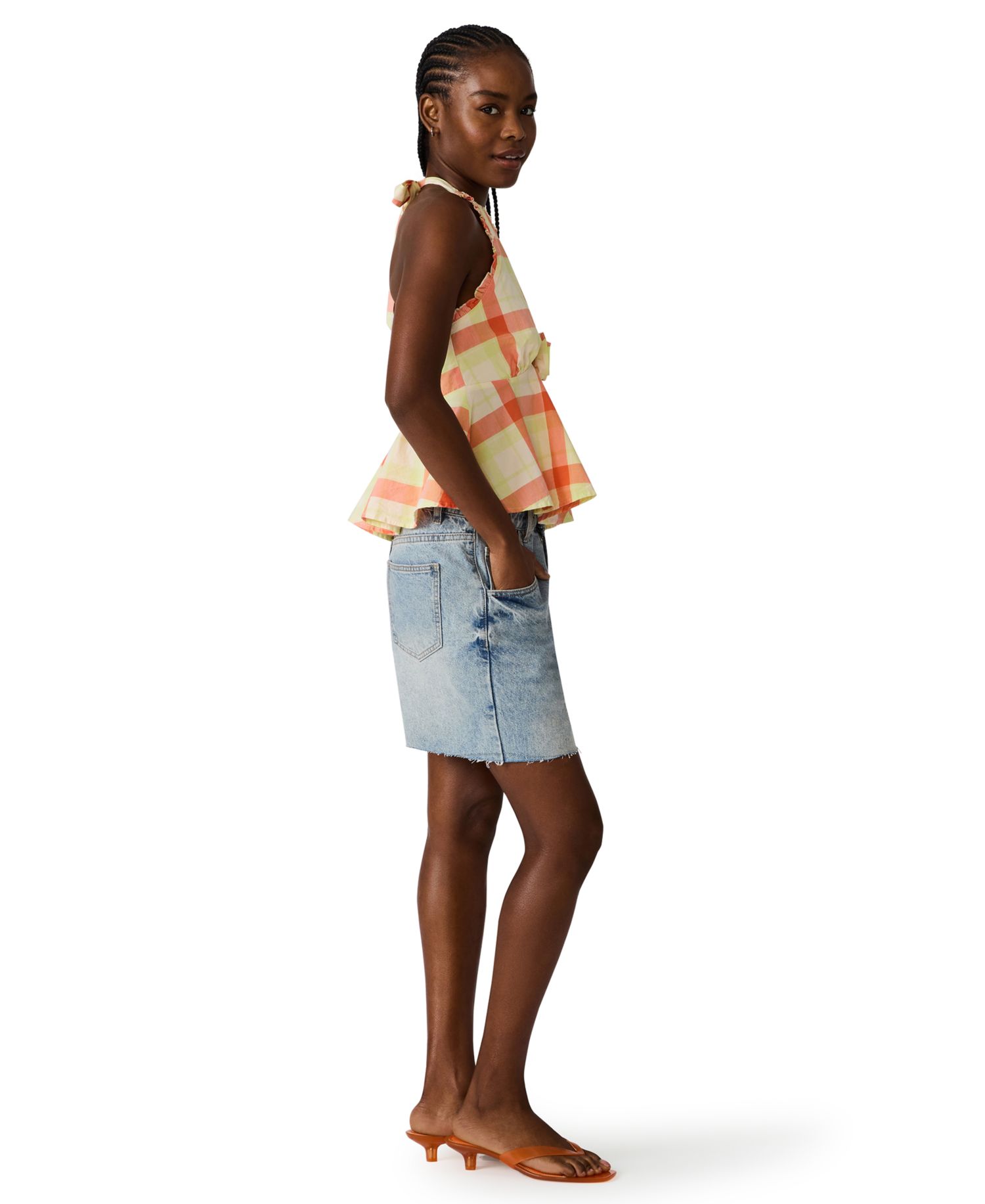 Women's Tania Halter Neck Ruched Back Top