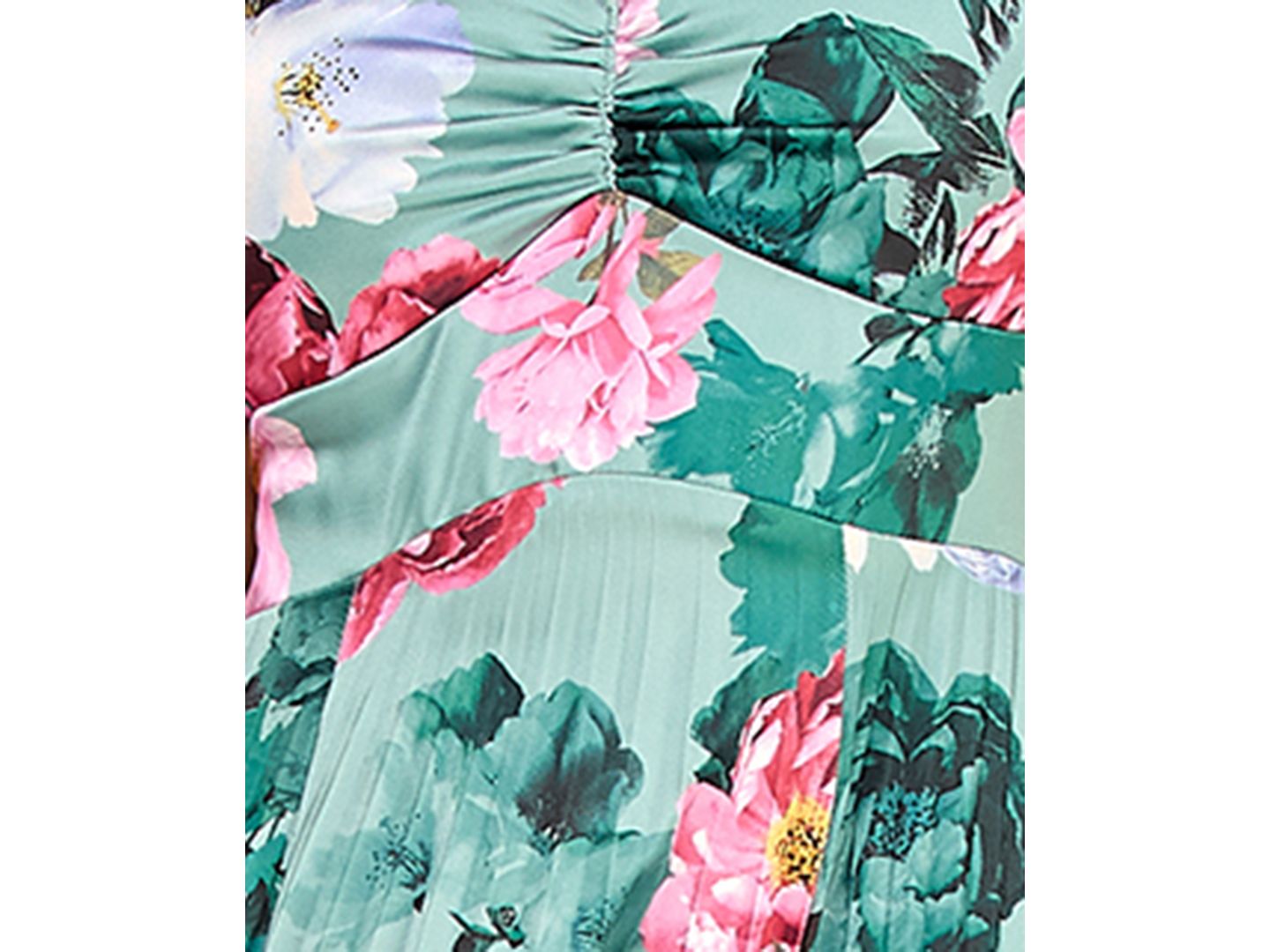 Женское платье KATIA RAE Juniors' Floral Tie-Back Pleated, цвет: Шалфейный разноцветный — фото 6