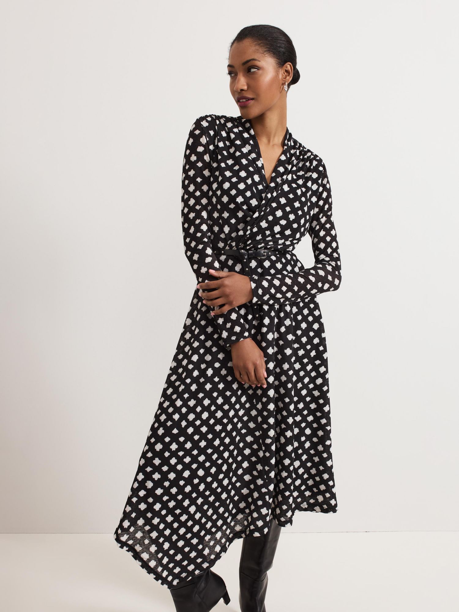 Women's Caitlin Asymmetric Wrap Midi Dress