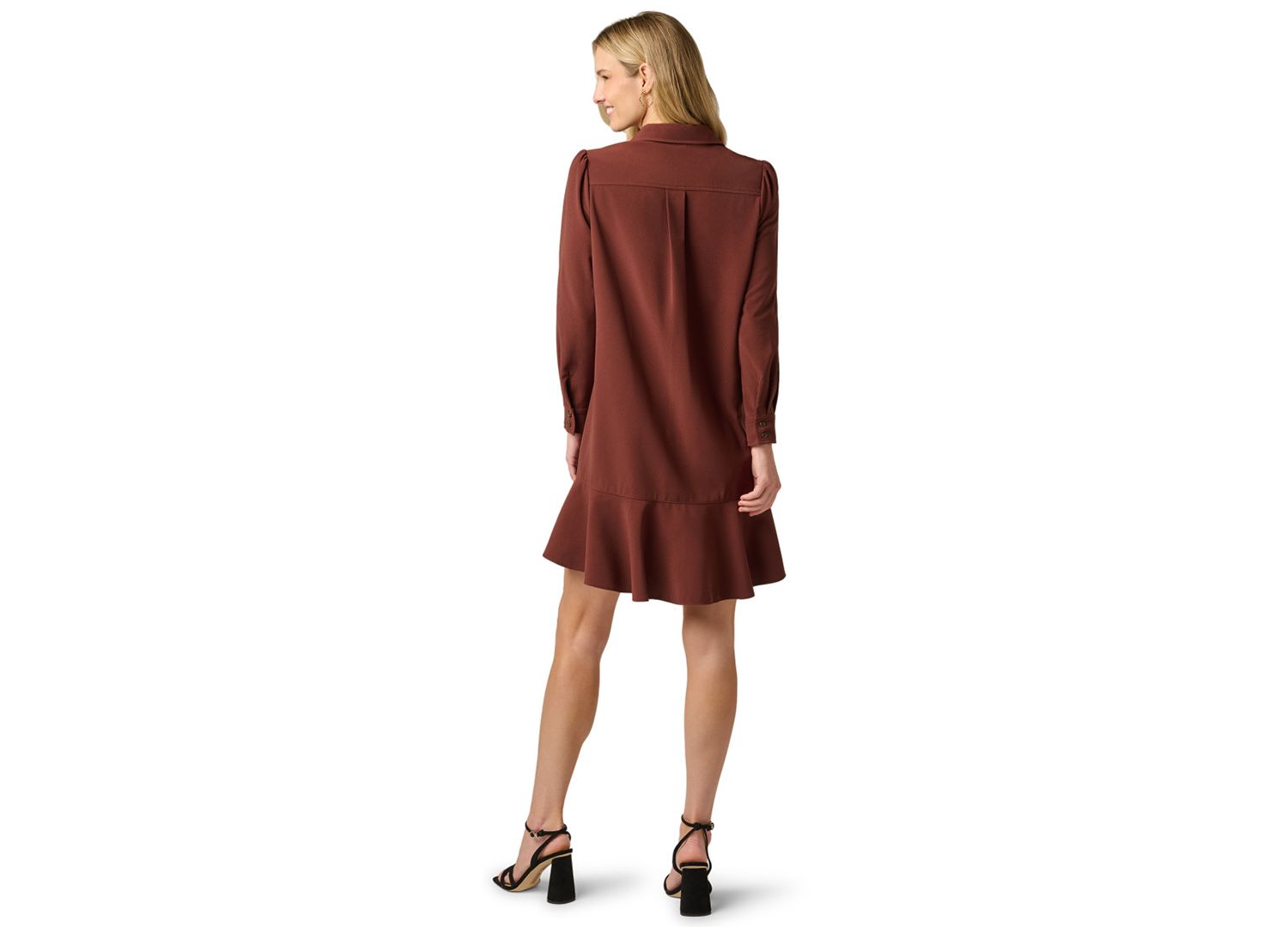 Women's Lace Tiered Shirt Shift Midi Dress