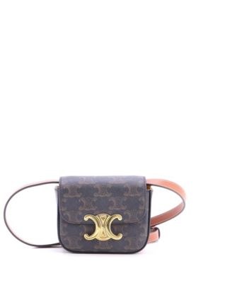 Mini Claude Shoulder Bag Triomphe Coated Canvas