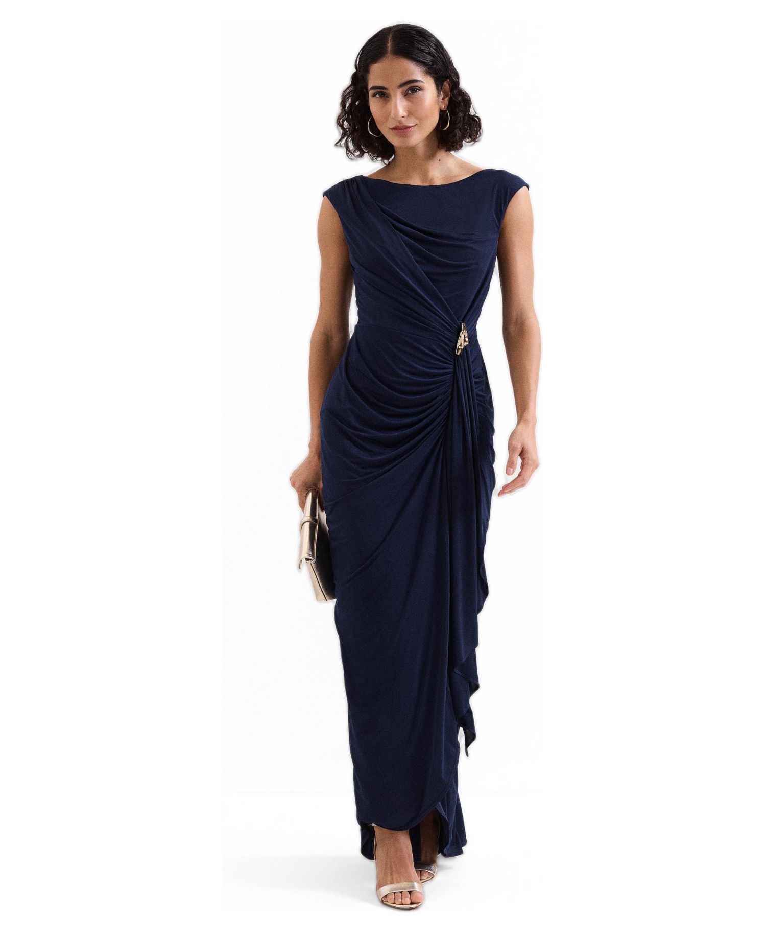 Women's Donna Ruched Detail Maxi Dress