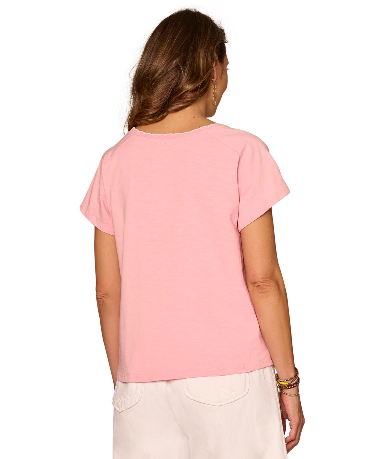 Petite Embroidered Crewneck Boyfriend T-Shirt