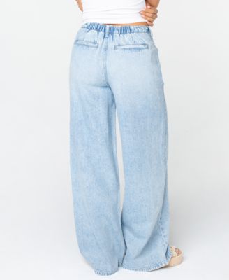 Celebrity Pink Juniors' Drawstring-Waist Wide-Leg Jeans - Macy's