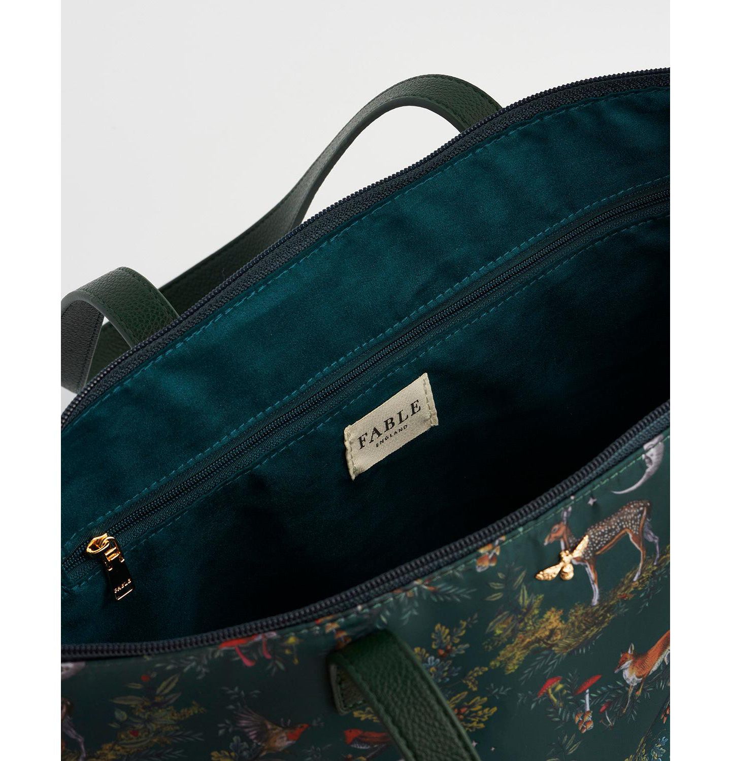 Женская сумка Fable England Into the Woods Large Grab Tote, цвет: Зелёный — фото 7