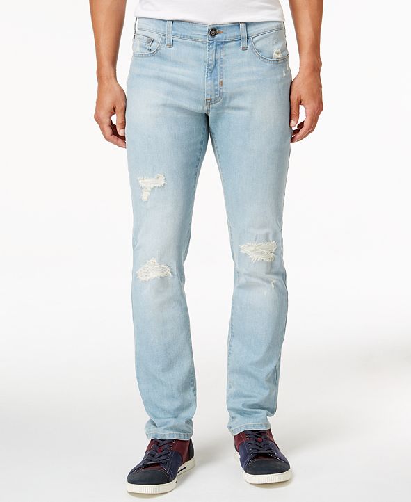 Ring of Fire Men's Slim Fit Stretch Ripped Jeans, Created for Macy's ...