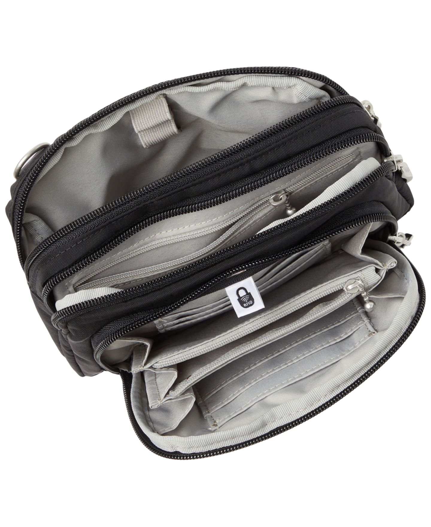 Женская сумка Baggallini Trifecta Small Crossbody Handbag, цвет: Чёрный — фото 4