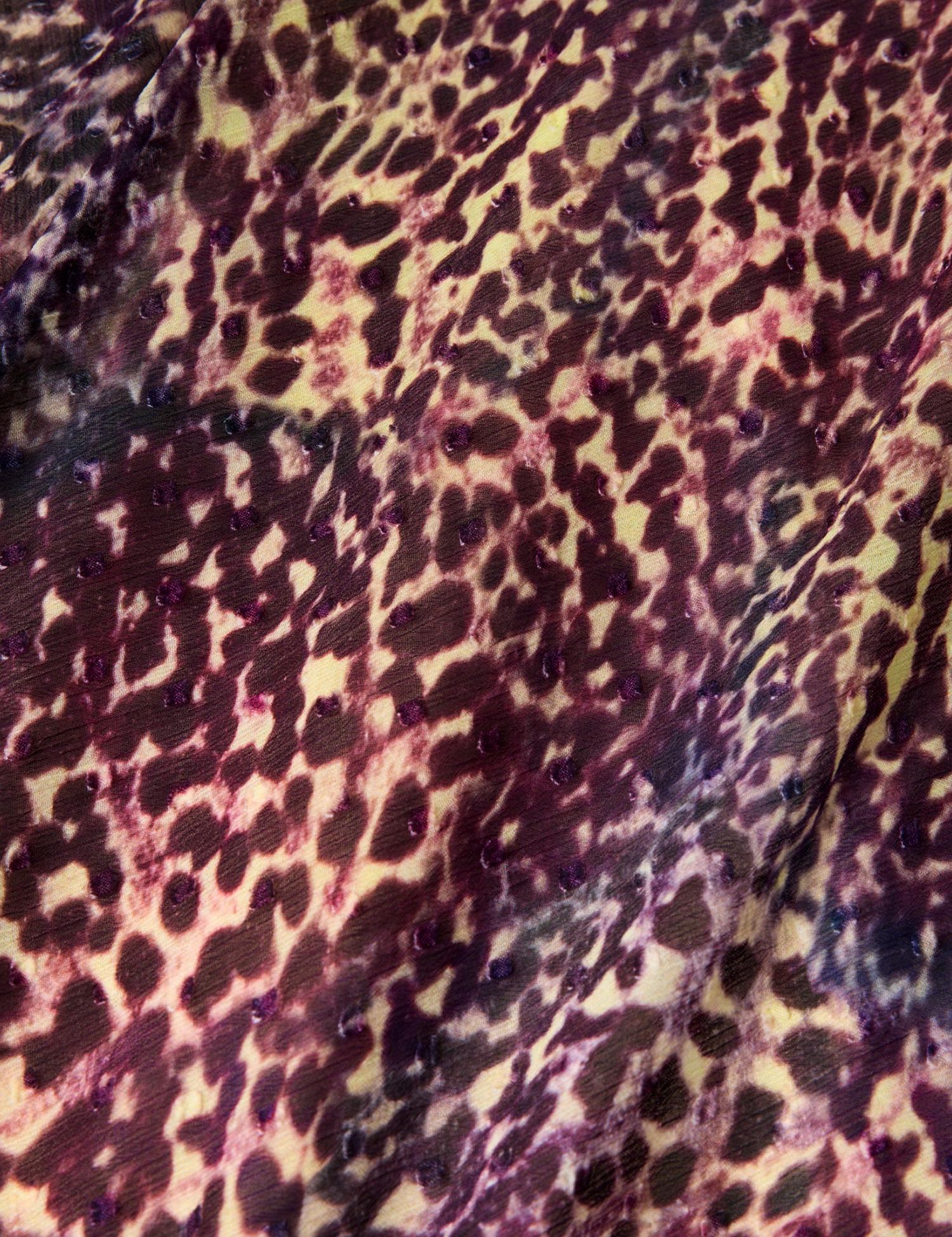 Women's Orchid Print V-Neck Midi Dress
