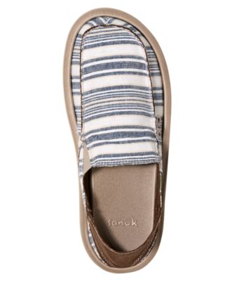 NEW Sanuk Donny Nautical Slip On Striped Loafters Boat Shoes Men’s size 9 Sanuk Men main image 3
