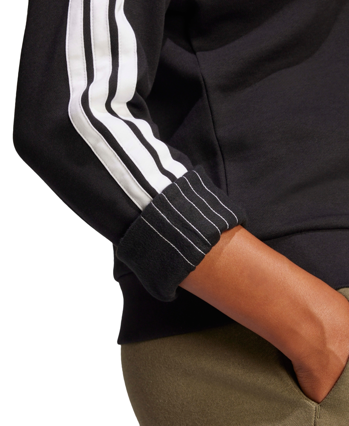 adidas Women's Essentials 3-Stripes Fleece Crew Neck Sweatshirt