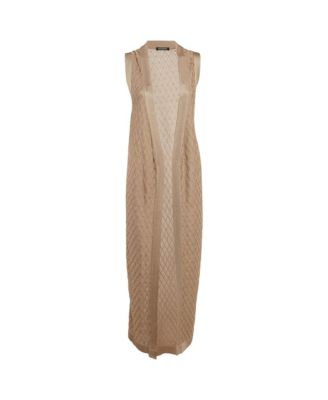 Women's Patterned Knit Sleeveless Cardigan