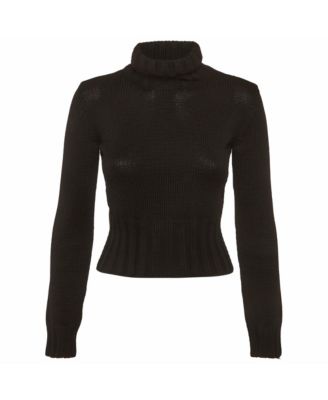Women's Rib Knit Turtle Neck Sweater