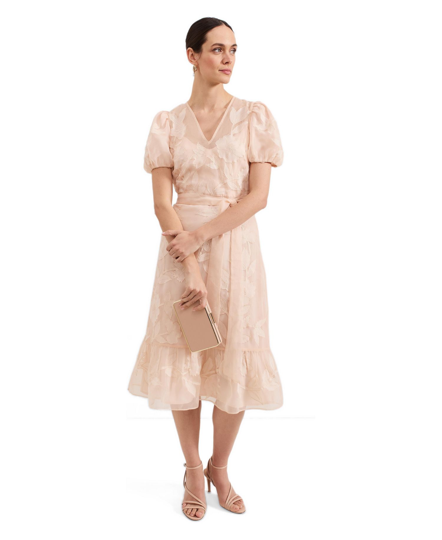 Women's Chrissie Tie Waist Wrap Midi Dress