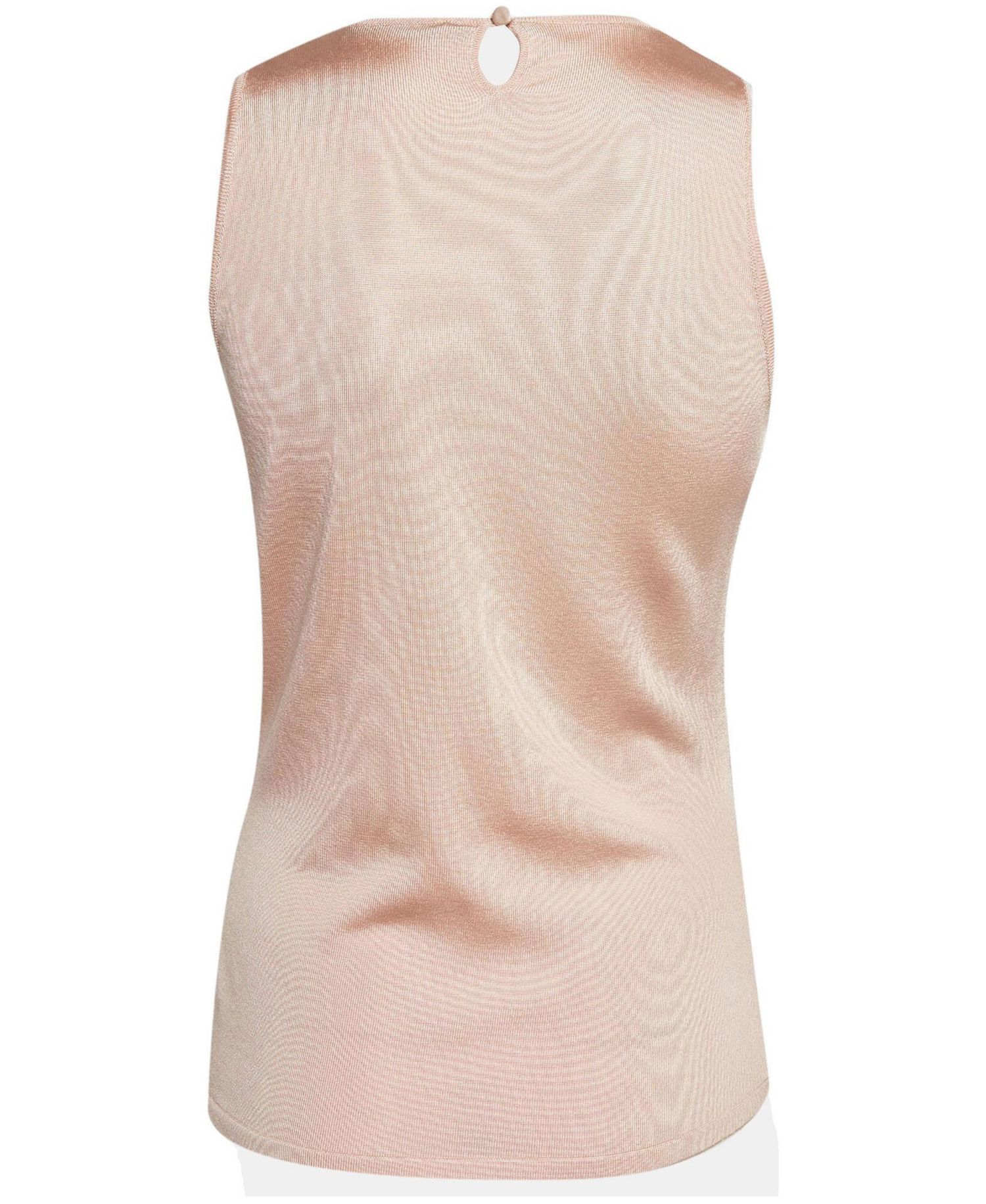 Women's Stretch Knit Ruffle Crew Neck Top