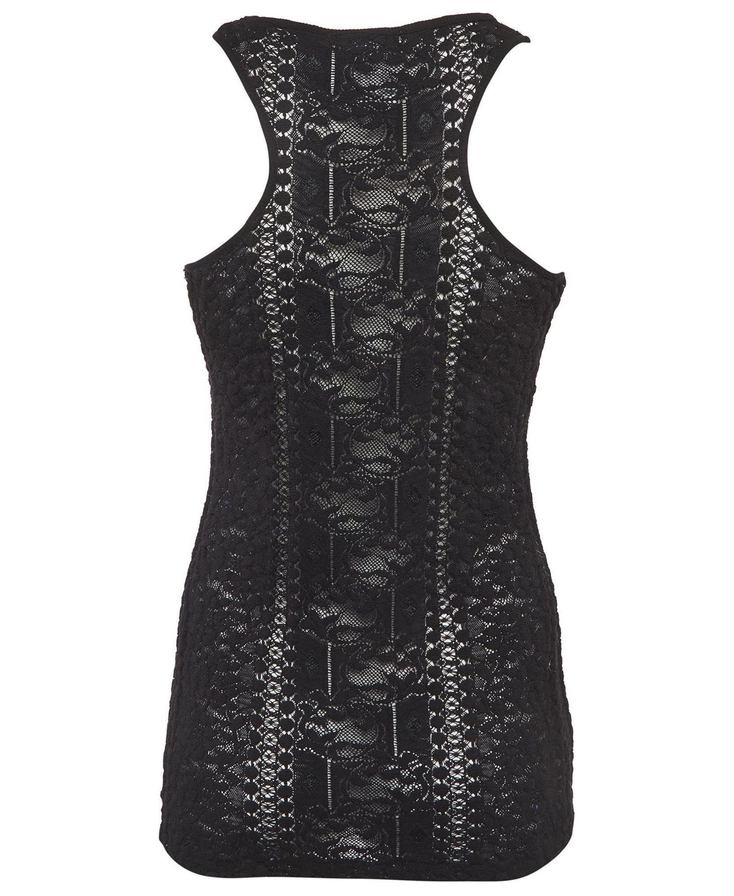 Women's Stretch Lace Sheer Tank Top