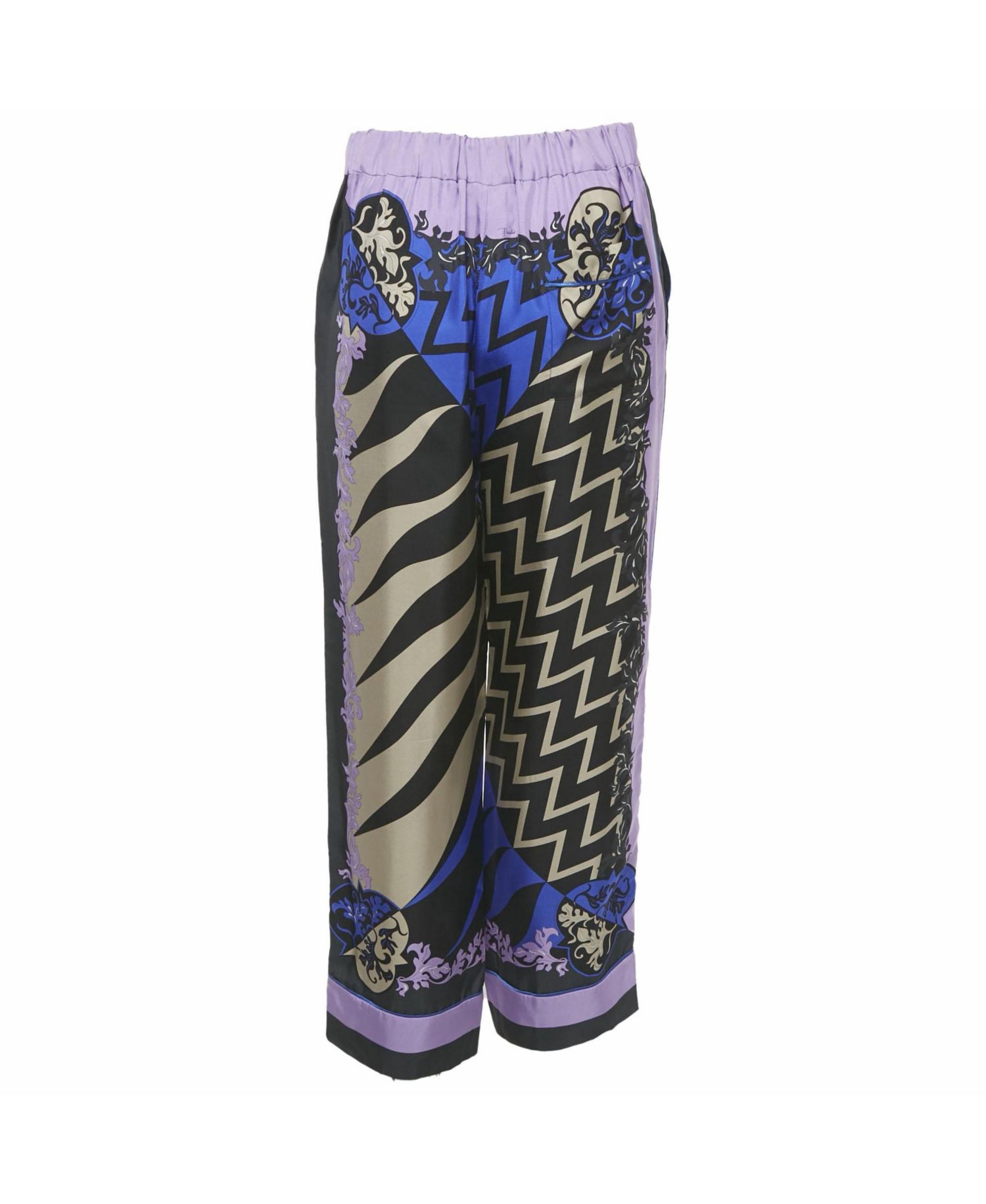 Women's Lupa Print Silk Trousers