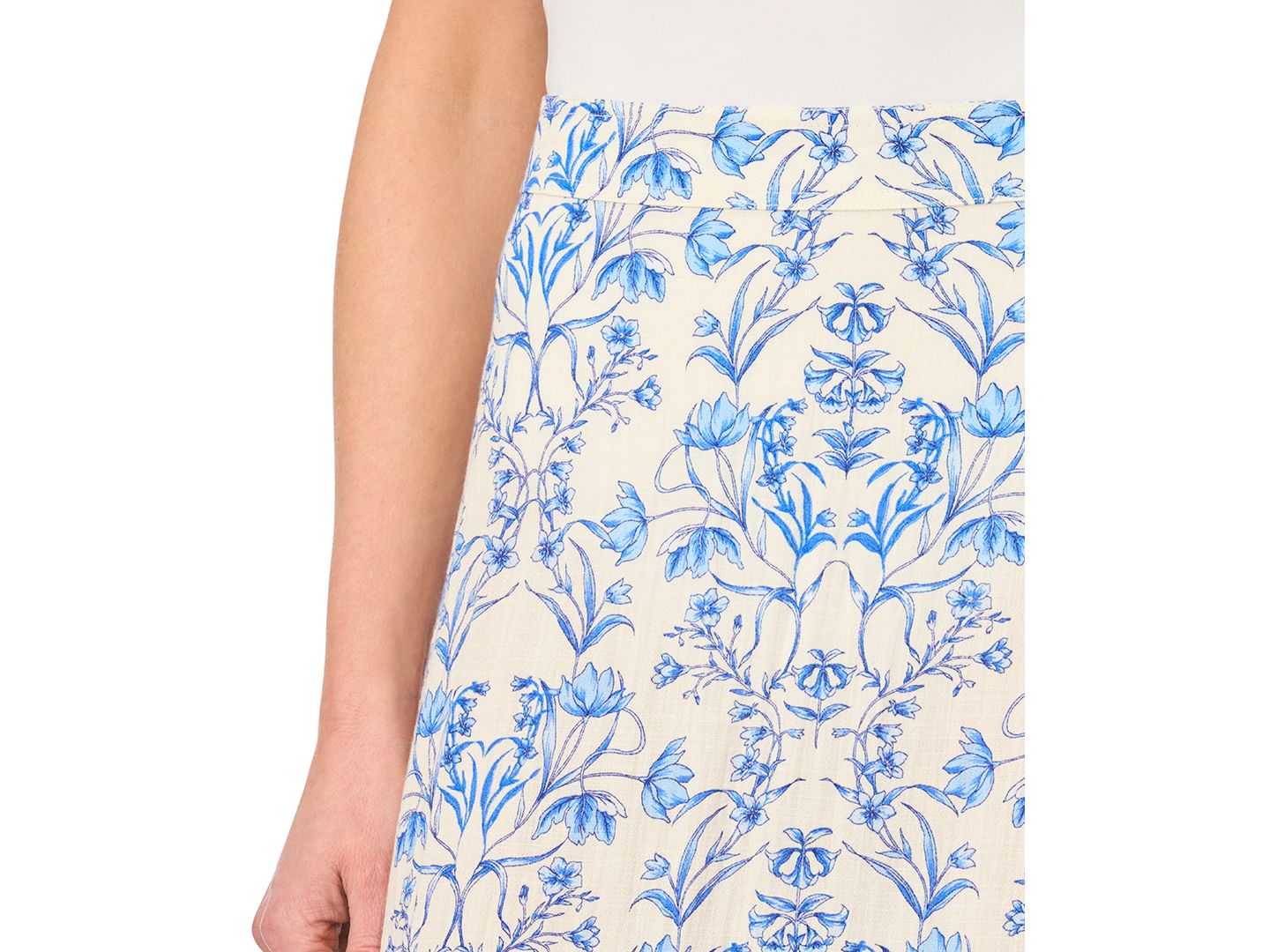 Женская юбка CeCe Center Seam Printed, цвет: Синий — фото 2