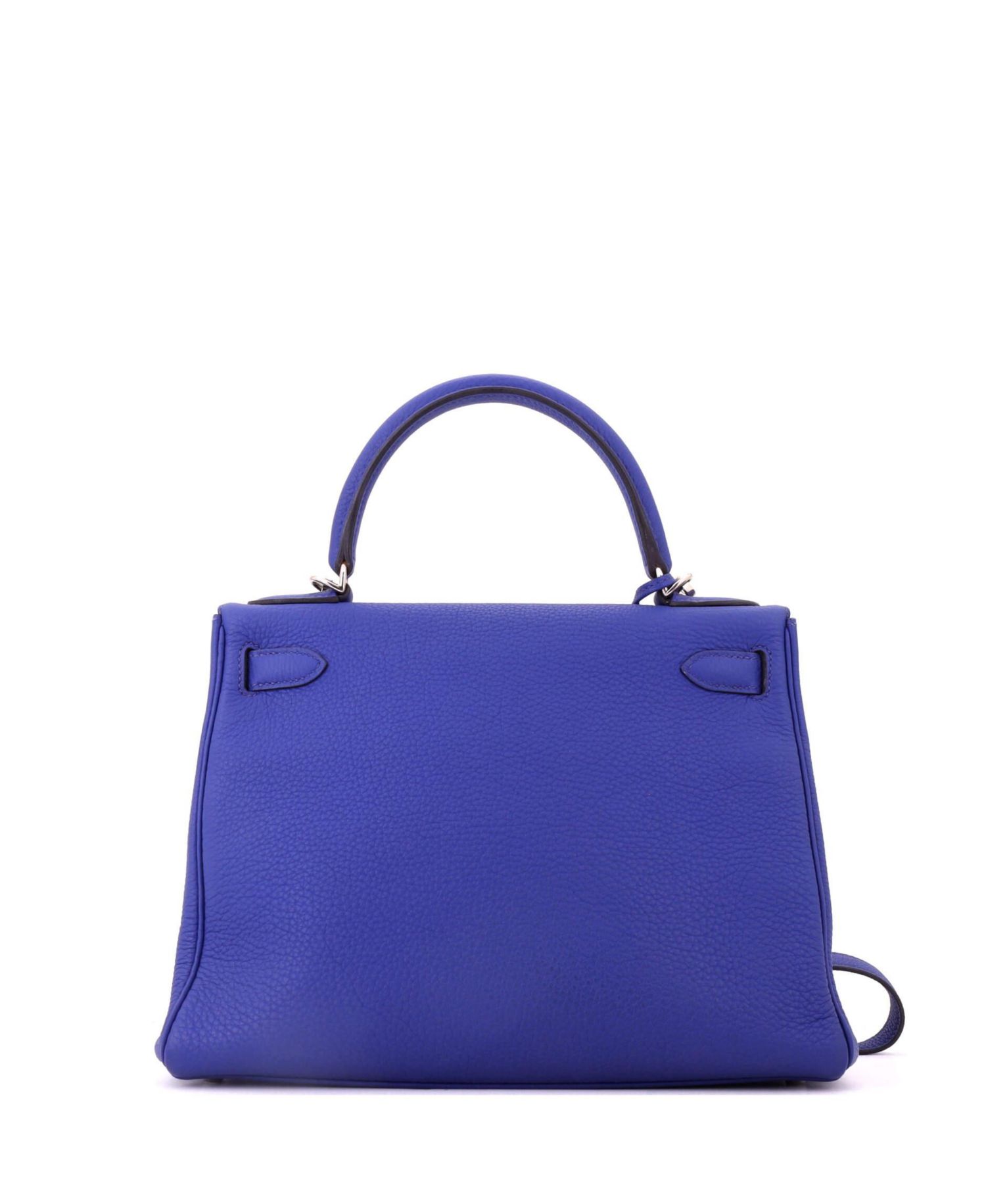 Kelly 28 Handbag Blue Togo with Palladium Hardware