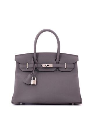 Birkin 30 Handbag Grey Togo with Palladium Hardware
