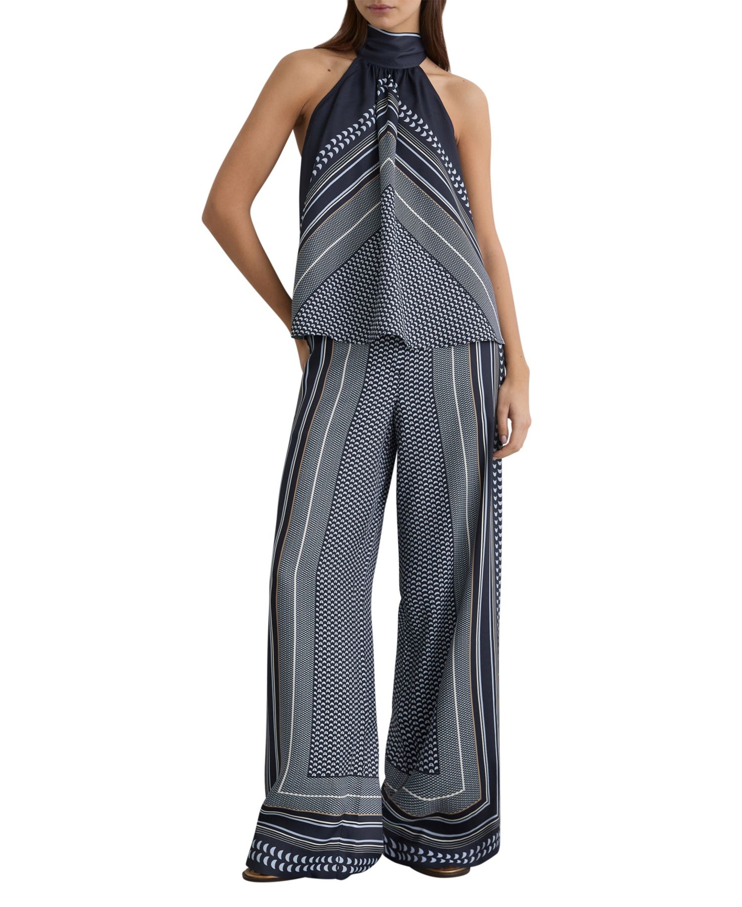 Women's Anna Wide-Leg Printed Trouser Pants