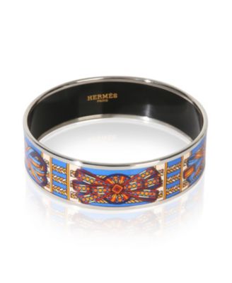 Pre-Owned Hermes Cachemire de Tamara Enamel Bracelet - Palladium plated 450$