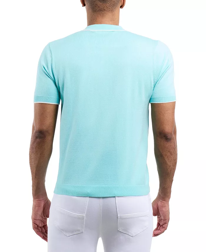 Men's Johnny Collar Sweater Polo - thumbnail 2