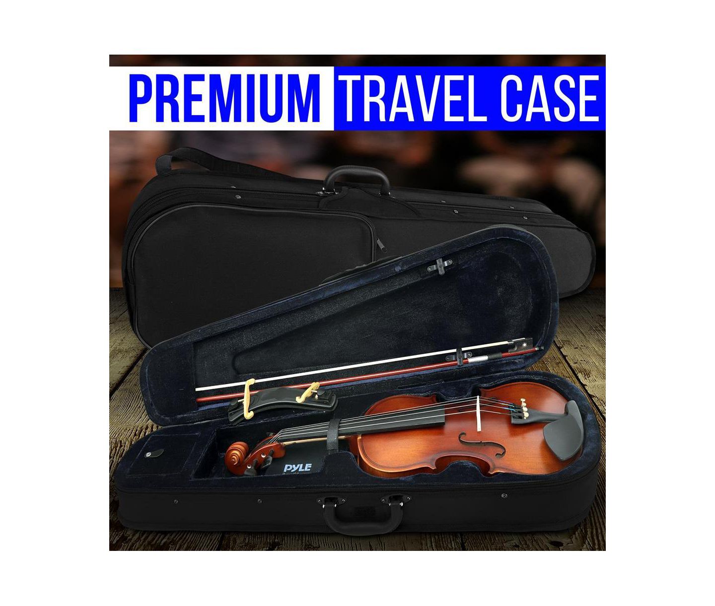 Детские игрушки Pyle 4/4 Student Violin with Digital Tuner Kit, Ages 8+ — фото 6
