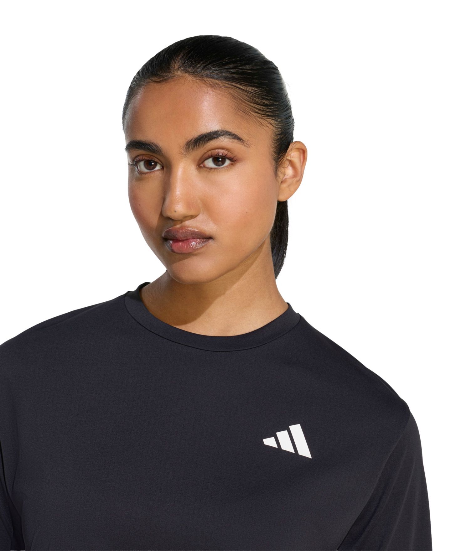 Женская рубашка adidas adi365 Iconic Running Long-Sleeve Shirt, цвет: Чёрный — фото 3