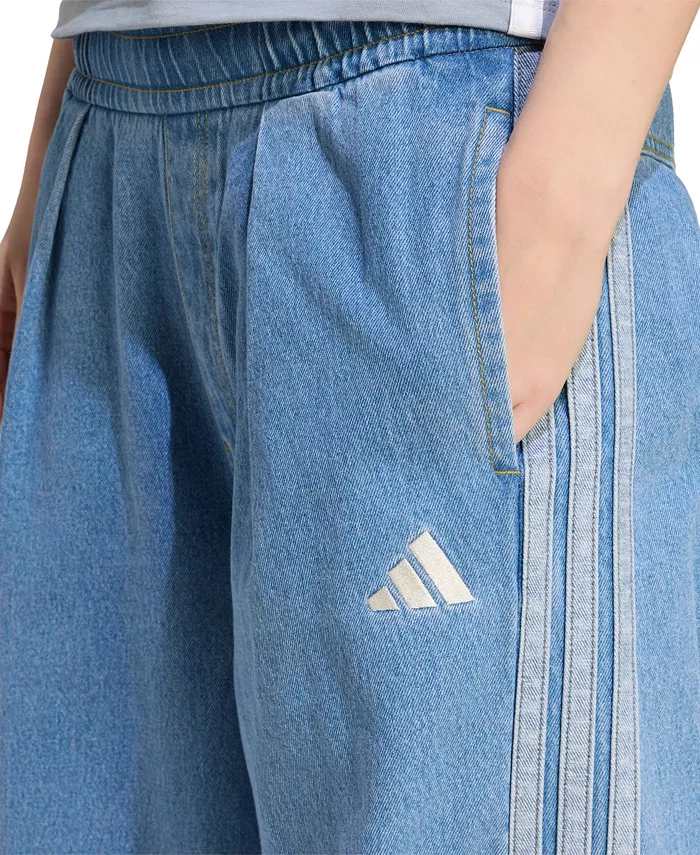 Women's Stadium Washed Denim Loose-Fit Pants - thumbnail 7