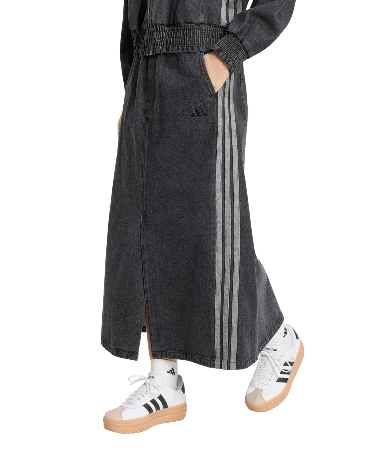 adidas Women's Stadium Washed Denim Loose-Fit Skirt