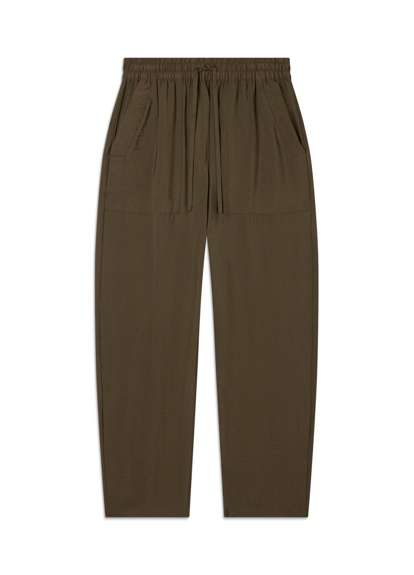 Женские шорты Whistles Linen Elasticated Short, цвет: Тёмный зелёный — фото 4