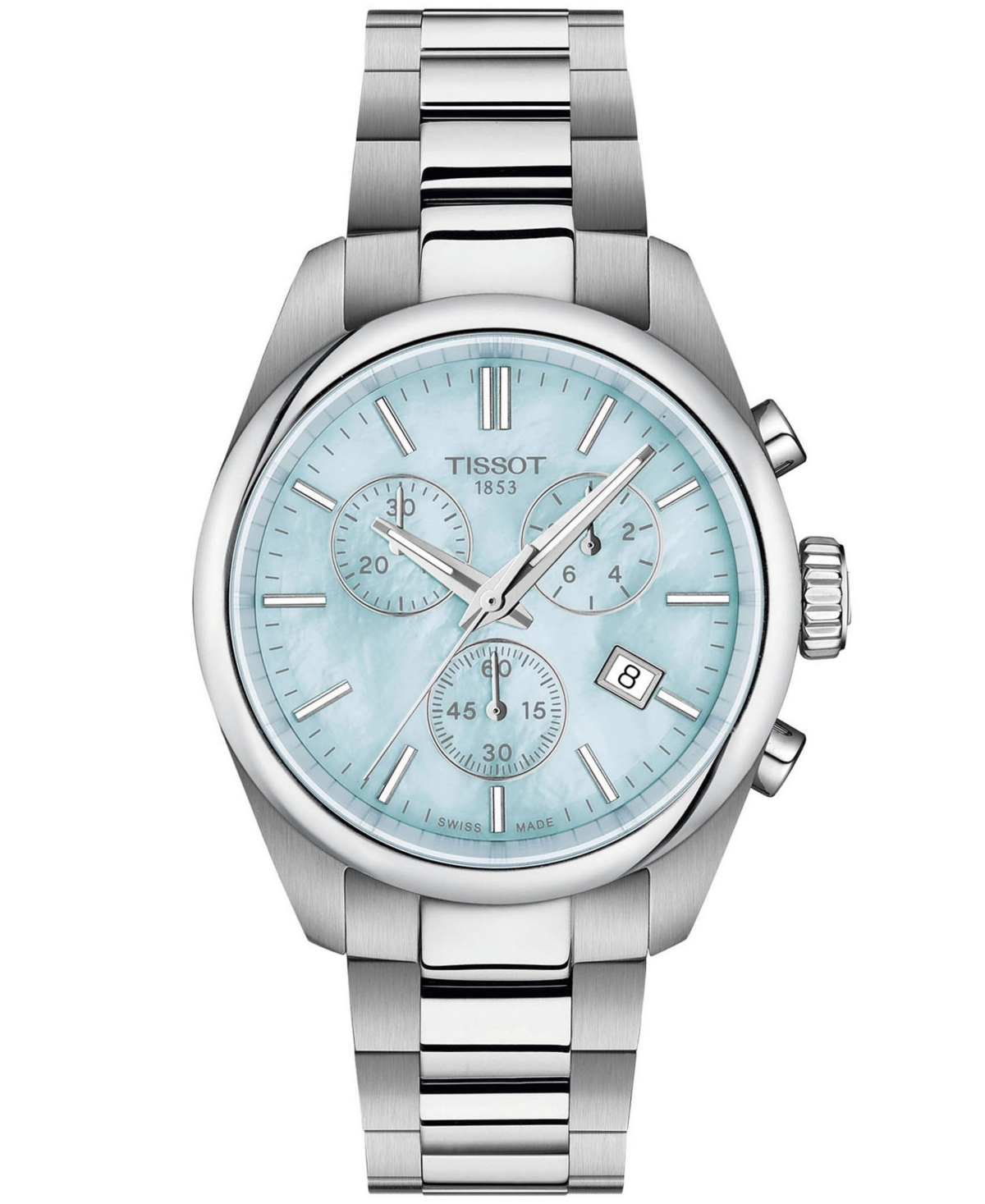 Tissot Men's Gray Stainless Steel Strap Watch 36mm