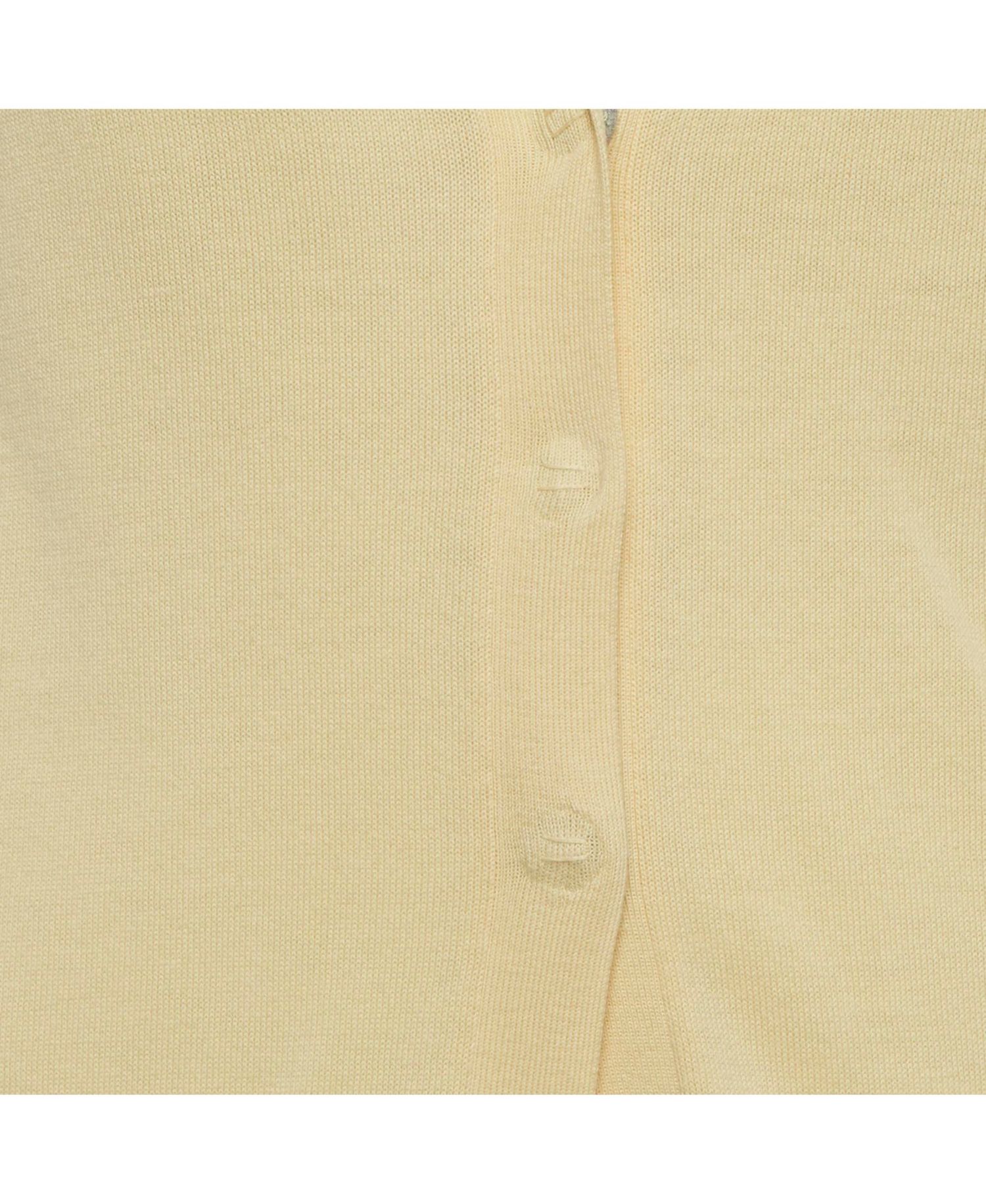 Women's Cream Cotton Knit Long Cardigan