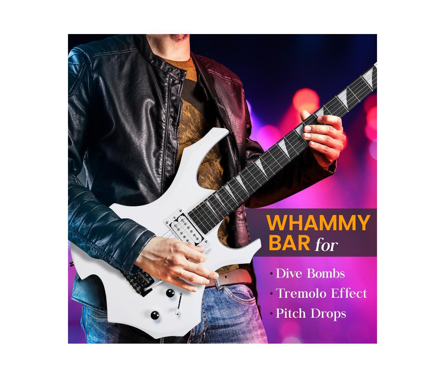 Детские игрушки Pyle 6-String Electric Guitar Kit - Includes Amplifier, Digital Tuner, and Accessories — фото 7