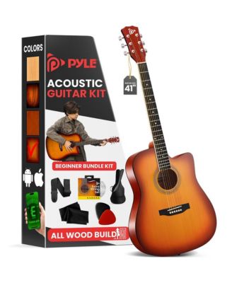 41 inch Full-Size Acoustic Guitar Kit, Cutaway Body with Digital Tuner and Accessory Kit