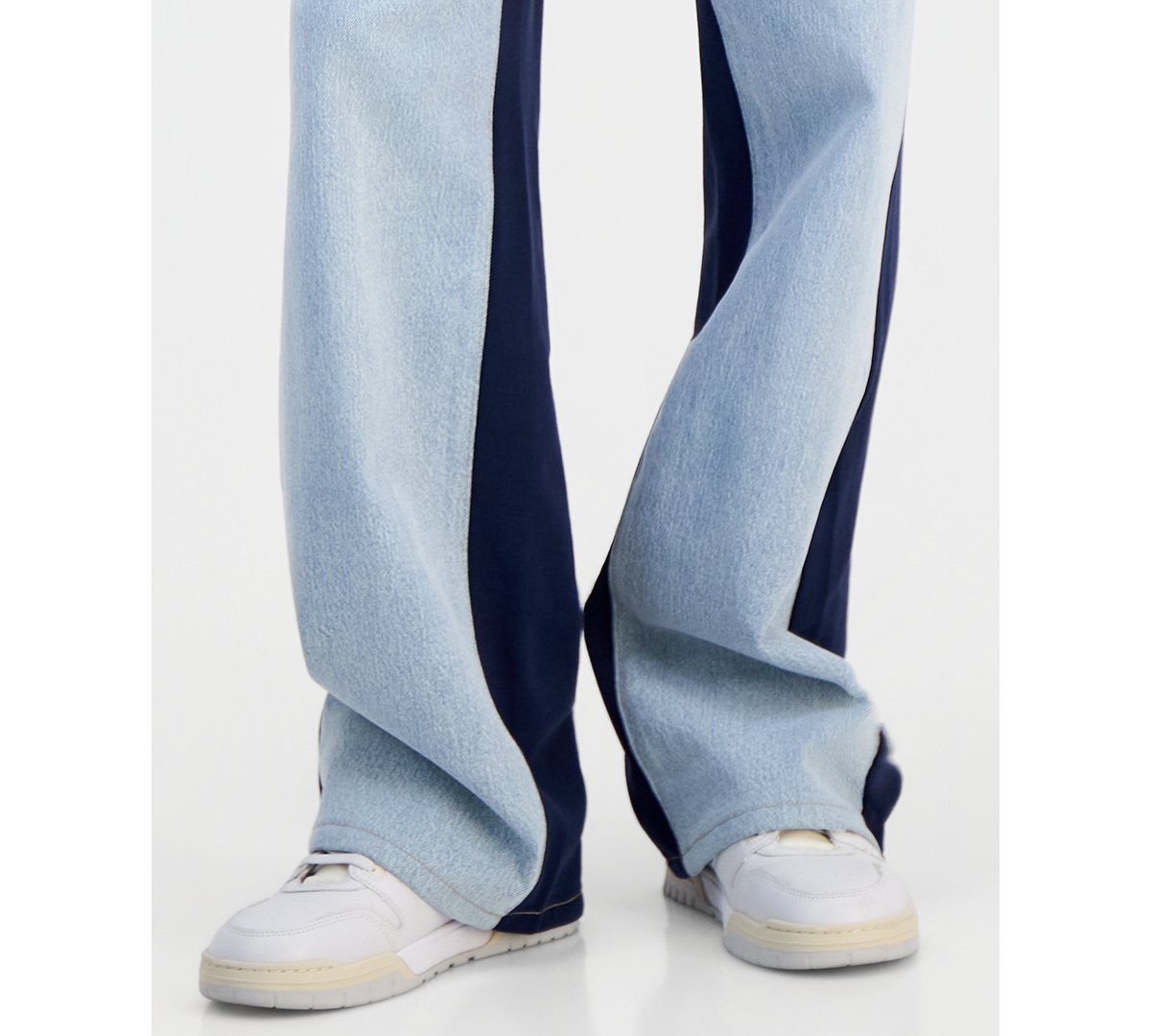 Fvr Drm Juniors' Hybrid Denim Wide Leg Sweatpants