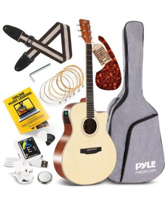 6-String Electric Acoustic Guitar - Guitar with Digital Tuner & Accessory Kit