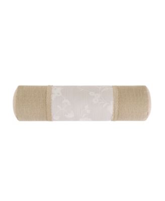 Eden Embroided Floral Neckroll Pillow, 24" x 6.5"