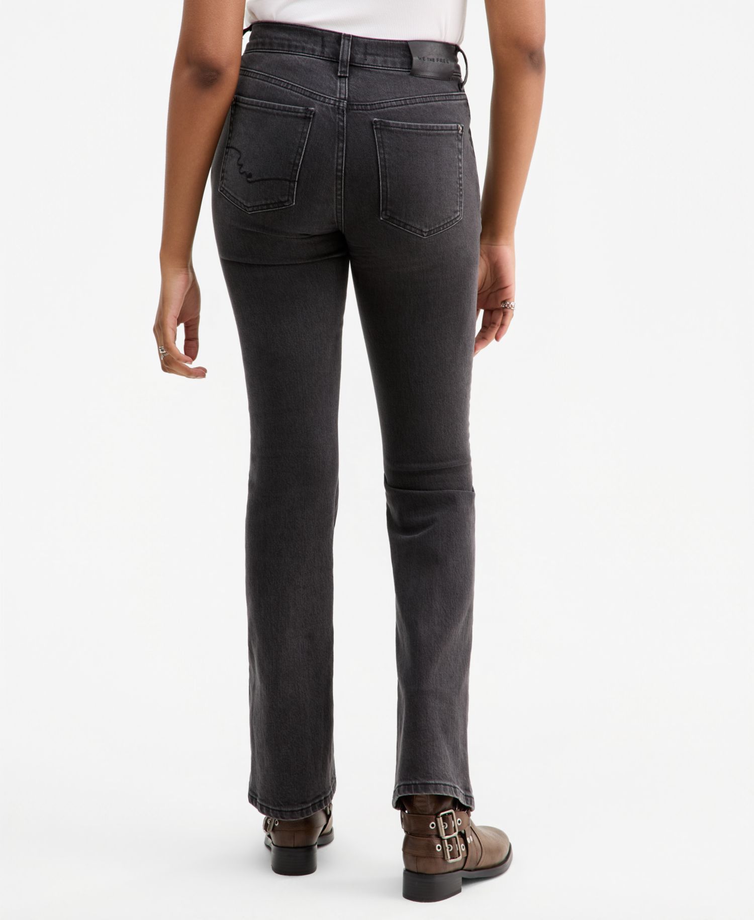 Women's Double Knot Cotton High-Rise Bootcut Jeans