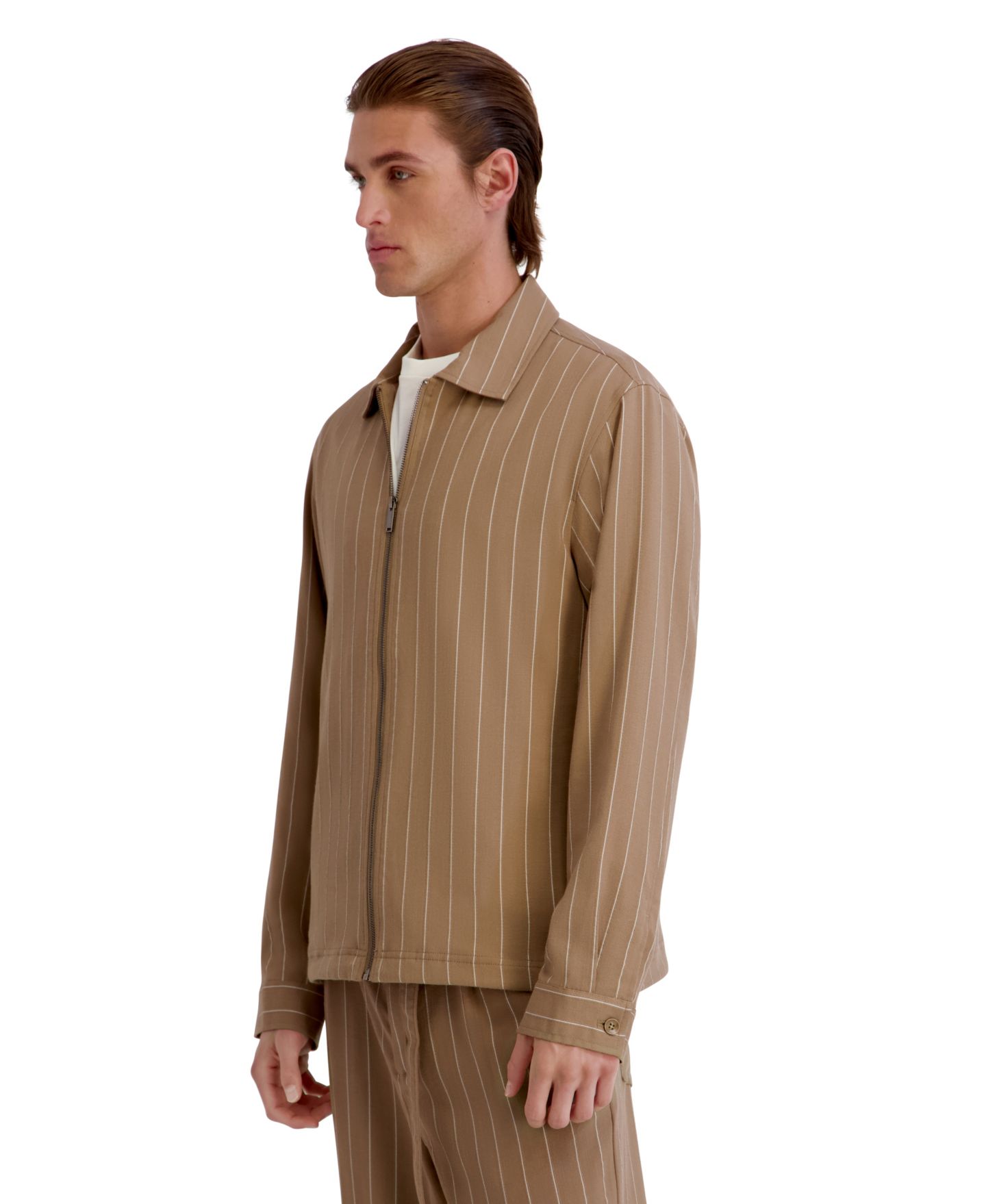 Мужская куртка KARL LAGERFELD PARIS Stripe Regular-Fit, цвет: Рыжевато-коричневый — фото 3