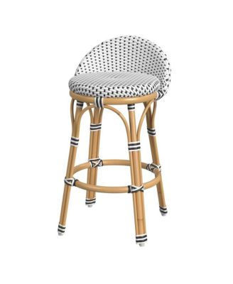 Inez 24 in. Seat Height Rattan Low Back Counter Stool