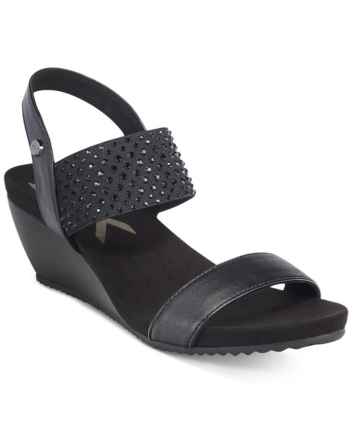 Anne Klein Sport Castie Wedge Sandals - Macy's