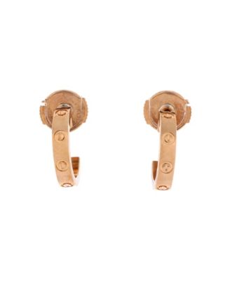 Pre-Owned Cartier Love Hoop Earrings - 18k rose gold