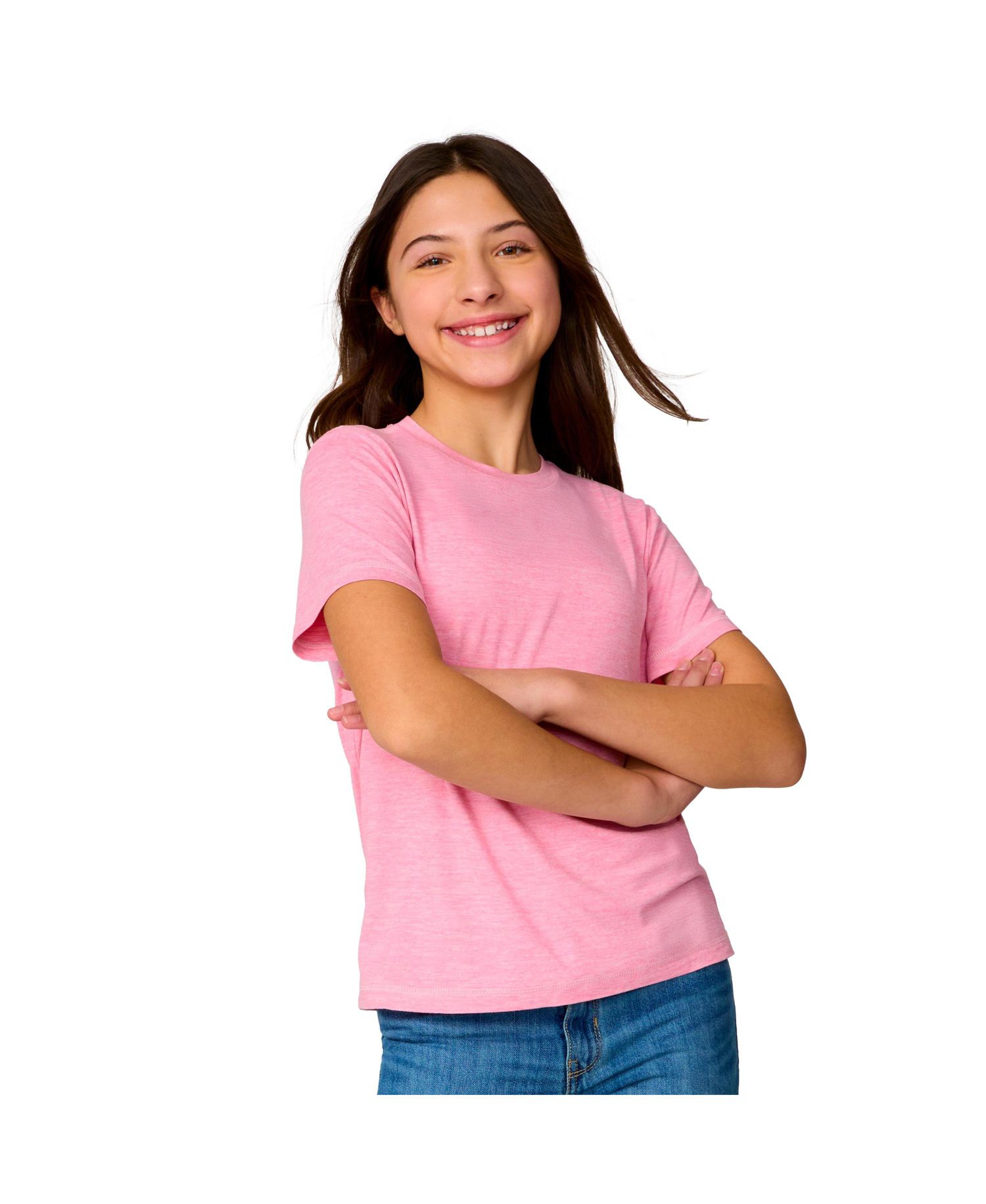 Girls' Microtech Crew Neck Shirt
