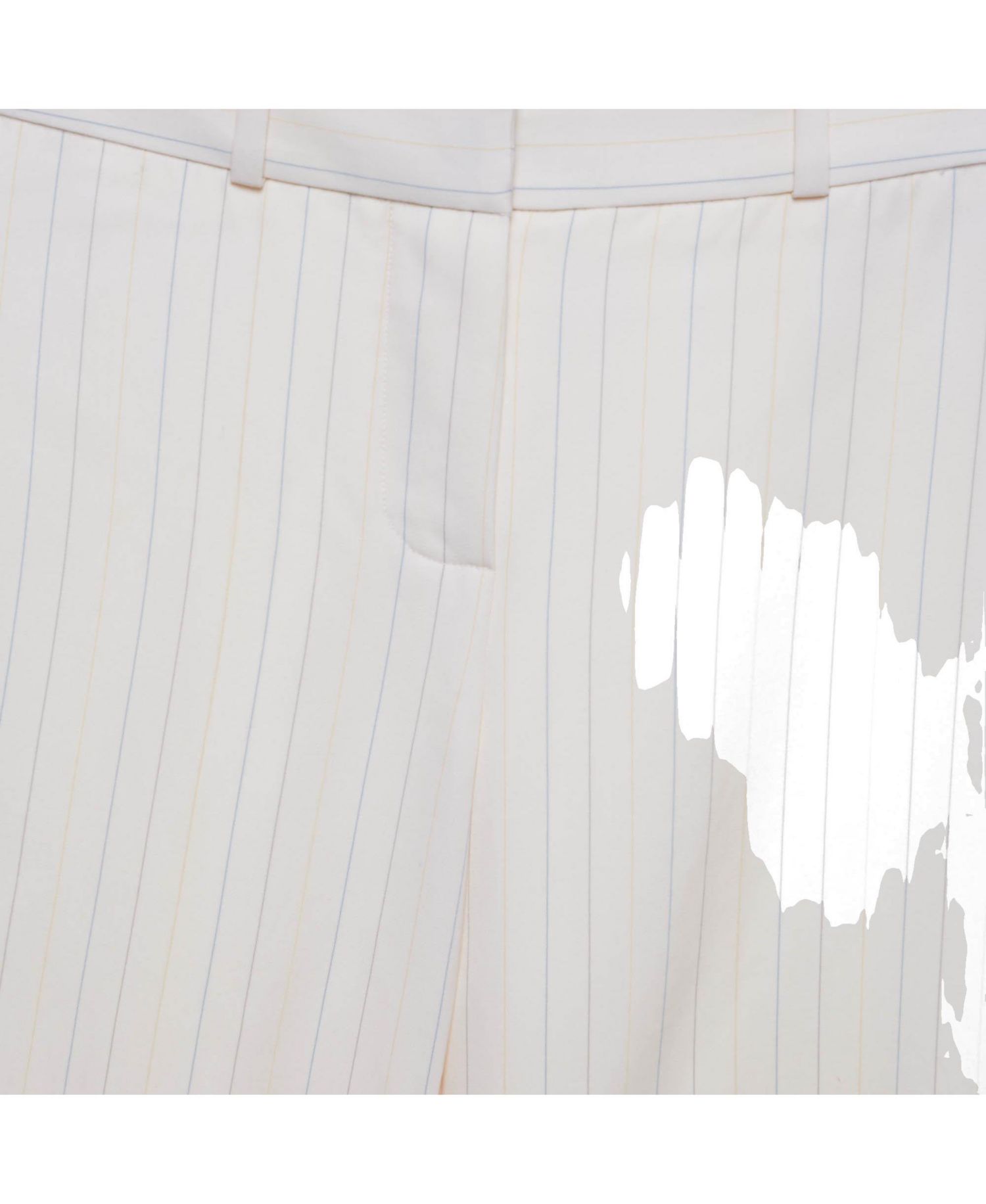 Women's Striped Twill Wide Leg Trousers